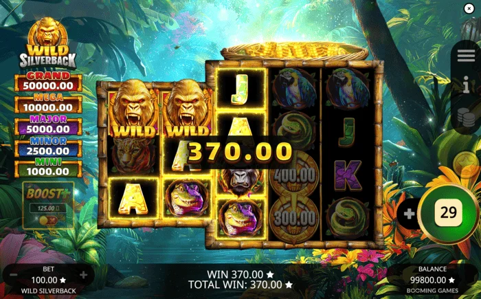 Wild Silverback - basic win via Wild Wild Coin Connect